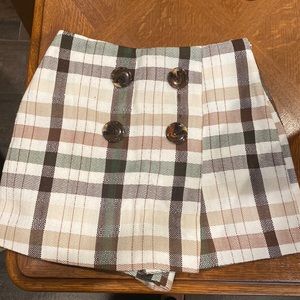 Plaid Skort